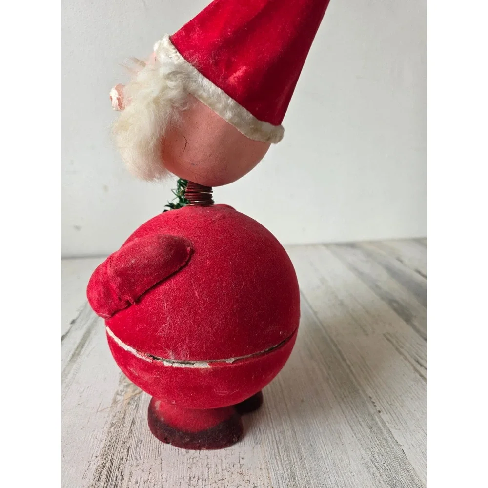Antique German Santa bobblehead candy holder container AS IS paper mache